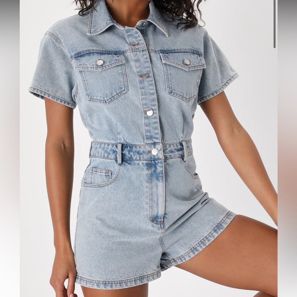 Denim romper/jumpsuit